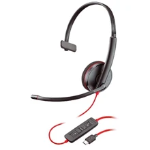 Наушники Plantronics Blackwire C3210 USB-C (mono) (209748-201): Тип конструкции накладные