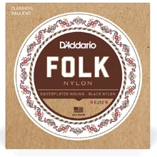 Струна для гитар Комплект струн D'addario EJ32 Folk Nylon Ball End Silver Wound / Black Treble: Тип Комплект струн