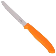 Victorinox (67836.L119) SwissClassic 11см хвиль. помаранчевий: Лезо нержавіюча сталь