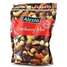 Орешки Alesto Cranberry Mix 200 г (WT00540): Вес нетто 200 г