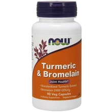 NOW Foods TURMERIC & BROMELAIN 90 VCAPS Куркума і бромелайн: Тип Інші антиоксиданти