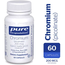 Pure Encapsulations Chromium (picolinate) 200 mcg 60 caps Хром пиколинат: Тип хром