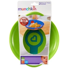 Набір тарілок Munchkin White Hot 2шт Зелена і помаранчева (012104.02): Матеріал пластик
