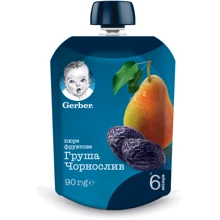 Пюре Gerber груша чорнослив 90 г (1227021): Вид Фруктовое
