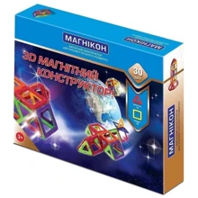 3D магнитный конструктор Магнікон МК-30: Количество деталей, шт. 30