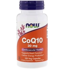 NOW Foods CoQ10 30 mg Коензим Q10 120 веганських капсул: Вид ферментні