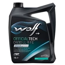 Моторное масло WOLF OFFICIALTECH 0W30 LL III FE 5л: Тип Синтетическое