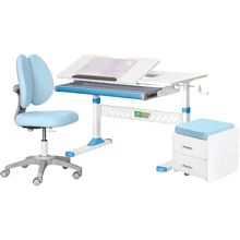 Комплект L ErgoKids TH-310 Blue парта + кресло + тумба (TH-310 + Y-412 Lite + BD-C3 BLUE): Возраст ребенка от 4-х лет