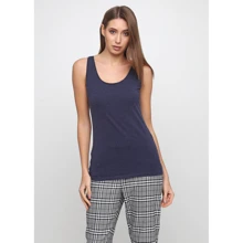 Майка H&M 3553074 L синяя: Состав Полиэстер, Хлопок, Эластан