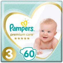 Подгузники Pampers Premium Care Midi Размер 3 (6-10кг), 60 (4015400274780): Тип Подгузники
