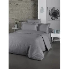 Комплект постельного белья LightHouse Sateen Stripe Antracit сатин-жаккард евро (2200000603592): Материал сатин, жаккард