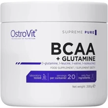 Амінокислота для спорту OstroVit BCAA + Glutamine 200 g/ 20 servings: Смак Без смаку
