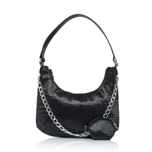 Женская сумка хобо Sambag black черная (91103072): Пол Женский