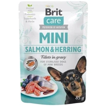 Brit Care Dog Mini Salmon&Herring steril fillets pouch 85 г: Тип Влажный корм