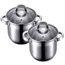 Набір каструль Bergner-KaiserHoff KH 22480 (4пр.): Матеріал корпусу нержавіюча сталь