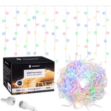 Гирлянда бахрома уличная (наружная) Springos 8 м 200 LED CL0203 Mix: Тип Бахрома