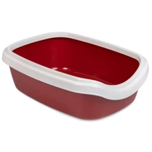 Туалет Comfort для кошек M 41х30х13.5 см бордовый (PR241736): Вид Открытый