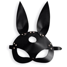 Шкіряна маска Зайчики Art of Sex - Bunny mask, чорний: Виробник Art of Sex