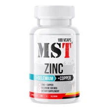 MST Zinc + Selenium + Copper Цинк Селен Мідь100 вегакапсул: Тип Комплексные