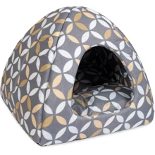 Будинок-лежак YURT для котів орнамент 38x38x36 см сірий (PR241898): undefined undefined