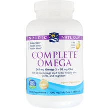 Nordic Naturals Complete Omega 1000 mg 180 Soft Gels Lemon Омега 3-6-9 смак лимон: Тип Омега 3-6-9