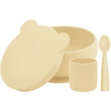 Набір для годування MinikOiOi BLW Set I (Mellow Yellow) силіконовий (101070054): Матеріал силикон