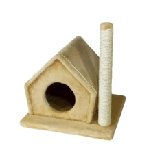 Кігтеточка Lucky Pet будиночок сизалевий Фані бежевий 50х40х40 см (4820224215839): Розміри основи 50х40х40см