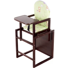 Стульчик- трансформер Babyroom Карапуз-120 тонированный МДФ столешница салатовый (мишка, пчелка, звезда) (621312): Тип трансформер