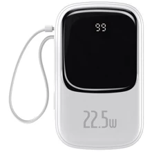 Внешний аккумулятор Baseus Power Bank 20000mAh with USB-C Cable Q Pow Display 22.5W White (PPQD-I02): Количество USB 3