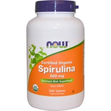NOW Foods Organic SPIRULINA 500 mg 500 TABS Спирулина: Форма выпуска Таблетки