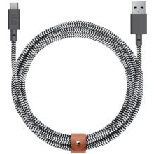 Кабель Native Union Belt USB Cable to USB-C 1,2m Zebra (BELT-AC-ZEB-NP): Тип USB Cable - USB-C