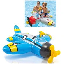 Плотик Intex Літак 57537 з водним пістолетом, 132-130см: Виробник Intex