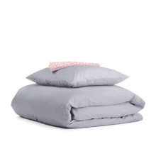 Комплект постельного белья Cosas Ranfors Grey LoveW Rose подростковый 155х215 см (Ranfors_Grey_LoveWRose_155): Тип постельный комплект