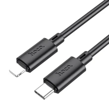 Кабель Hoco Cable USB-C to Lightning X88 Gratified 20W 1m Black: Тип USB-C - Lightning