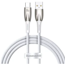 Кабель Baseus USB Cable to USB-C Glimmer Series Fast Charging 100W 1m White (CADH000402): Тип USB Cable - USB-C