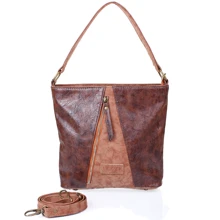 Жіноча сумка-мішок Laskara коричнева (LK10204-choco-camel): Стать жіночий