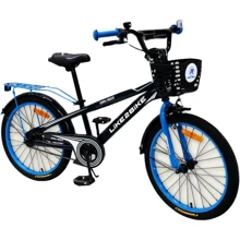 Велосипед детский 2-х колесный 20" 202004 Like2bike Dark Rider, чёрный|синяя: Диаметр колес, дюймов 20