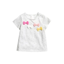 Футболка H & M 7Z4950976 74 см світло-сіра: Стать дівчинка