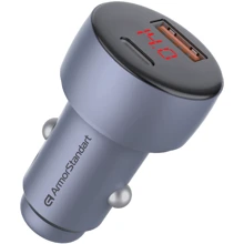 Зарядний пристрій ArmorStandart Car Charger USB+USB-C AR-C43 Grey (ARM73949): Особливості Швидка зарядка, Power Delivery (PD), USB-C