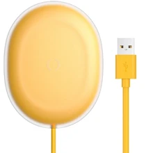 Зарядний пристрій Baseus Wireless Charger Jelly 15W Yellow (WXGD-0Y): Кабель в комплекті USB-C