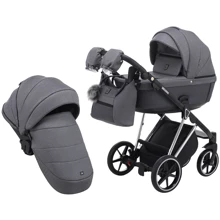 Коляска 2 в 1 Adamex Belissa Special Edidion (Chrome) PS-609 графіт - графіт шкіра (перфорація): Тип коляски Универсальная коляска (2-в-1)