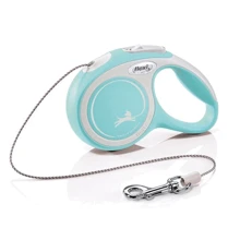 Поводок-рулетка Flexi New Comfort Cord размер XS 3 м до 8 кг голубой (2717): Тип шнура Трос