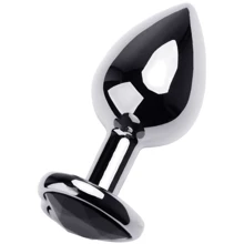 Анальна пробка із кристалом Toyfa Metal Silver anal plug black gem: Для кого унісекс