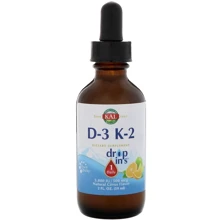 KAL, Vitamin D-3 K-2 Drop Ins, Natural Citrus Flavor, 2 fl oz (59 ml) (CAL41369): Тип Витамин D