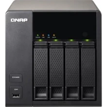 Сетевой накопитель (NAS) QNAP TS-469L: Слоты для дисков 4 x 2.5" или 3.5" HDD с интерфейсом SATA I, SATA II или SATA III