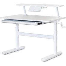 Дитячий стіл ErgoKids з полицею білий (TH-210 W + BD-S50 XL): Тип Парта-трансформер