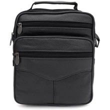 Чоловічі сумки через плече Borsa Leather чорна (K16681-2bl-black): Стать Мужской