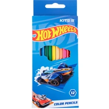 Олівці кольорові Kite Hot Wheels 12 кольорів (HW23-051): Тип Цветные