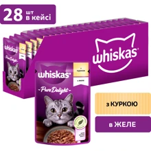 Упаковка влажного корма для котов Whiskas AMMP c курицей в желе 28х85г (5900951263422): Тип Влажный корм