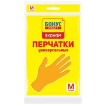 Перчатки резиновые Бонус универсальные Эконом M: Вид Универсальные